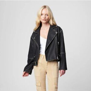 Black Blank NYC Moto Leather Jacket